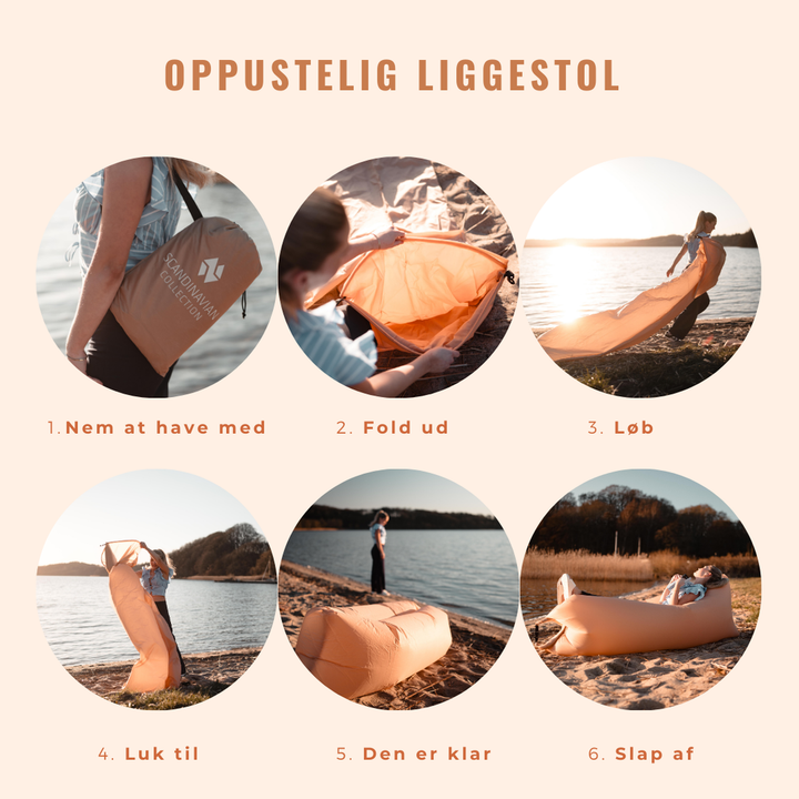 Oppustelig liggestol