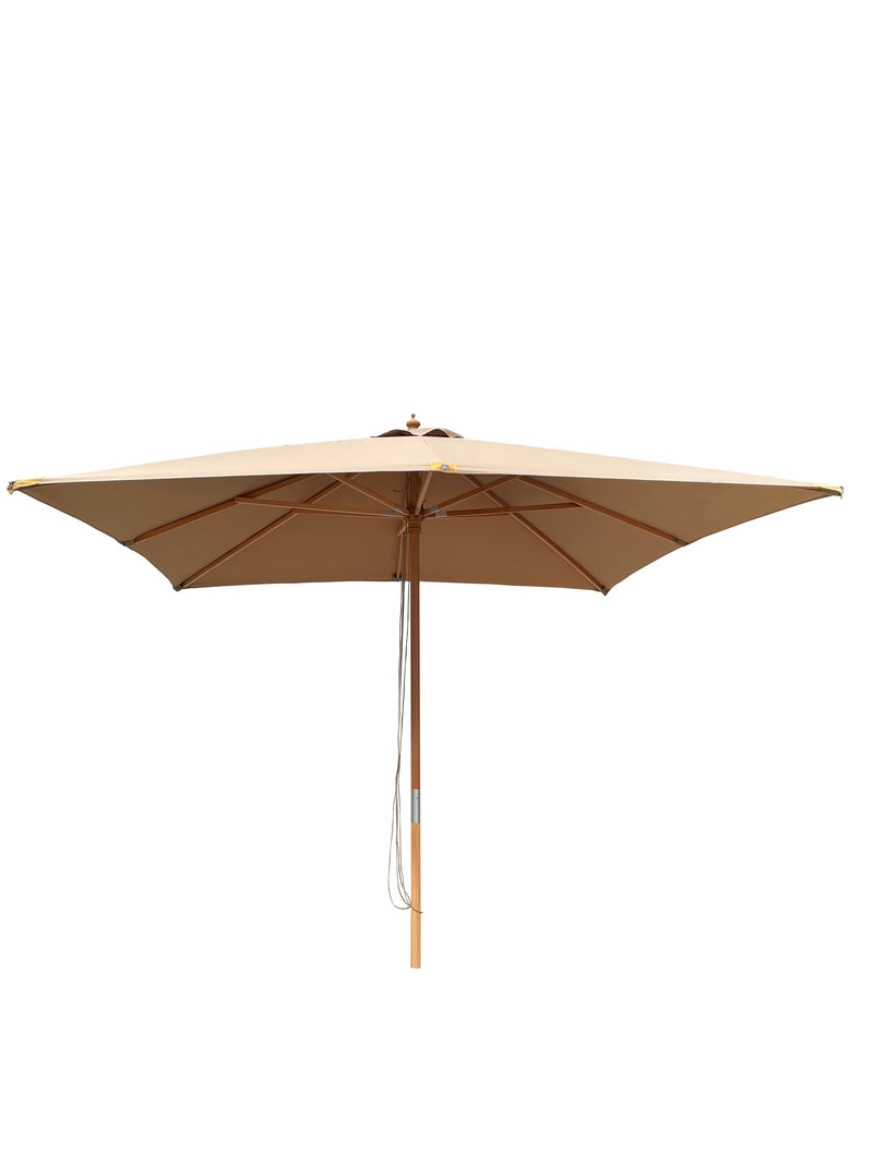 Fint parasoll 3x3 m 2-delad cappuccino 