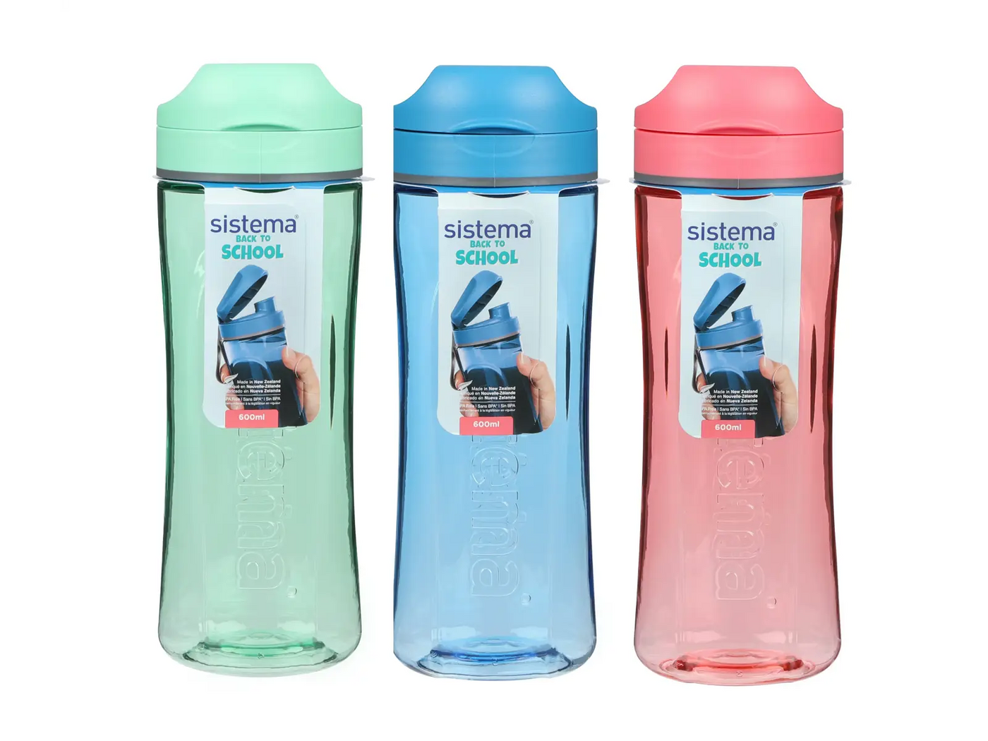 Sistema - Drikkeflaske 600ml Tritan Swift Bottle - Assorteret farve