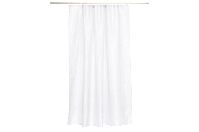 4Living - Duschdraperi 180 x 200 med ringar vit