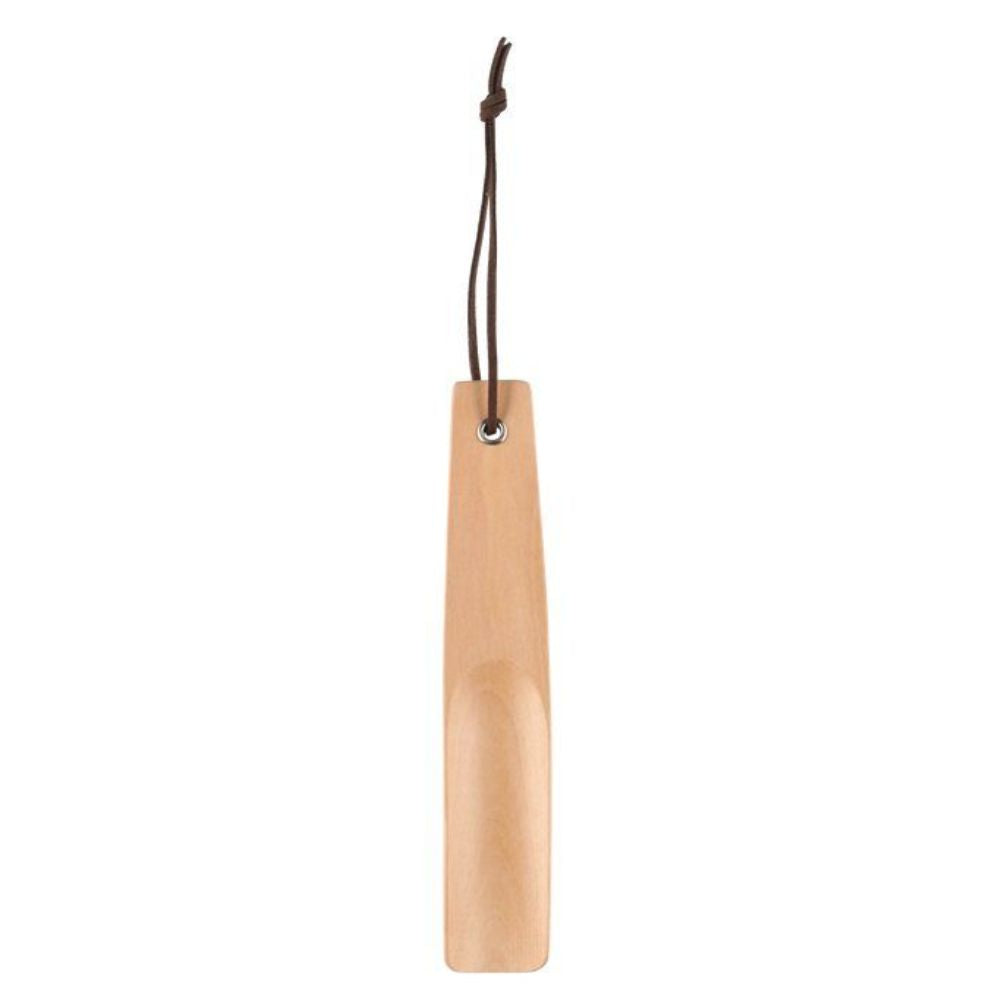 Skohorn i træ - natur - 22 cm