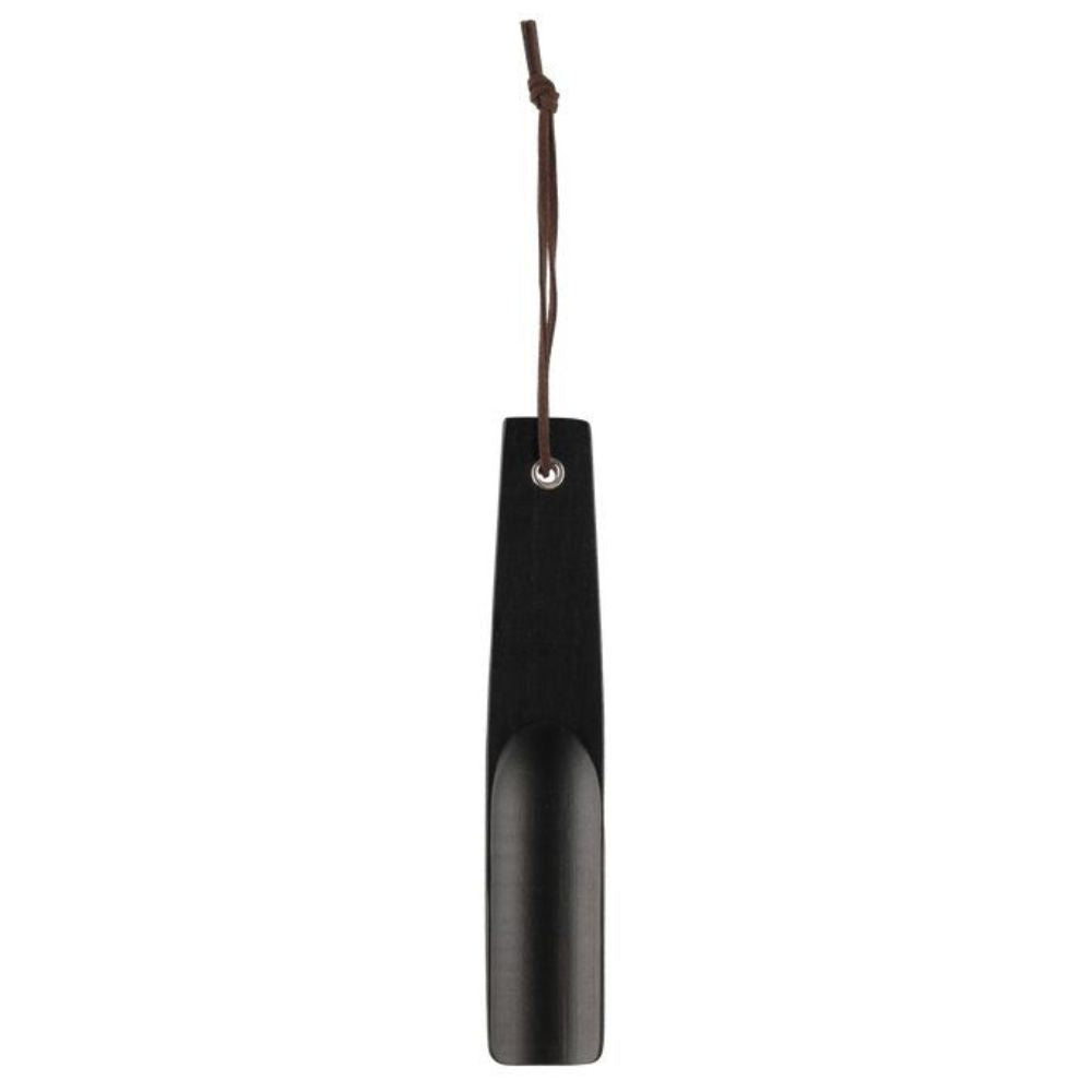 Skohorn i træ - sort - 22 cm