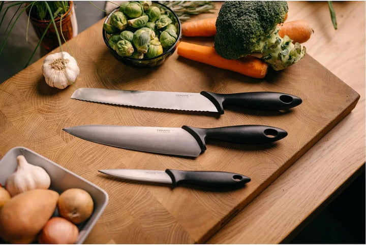 Fiskars Essential knivsæt 3 dele