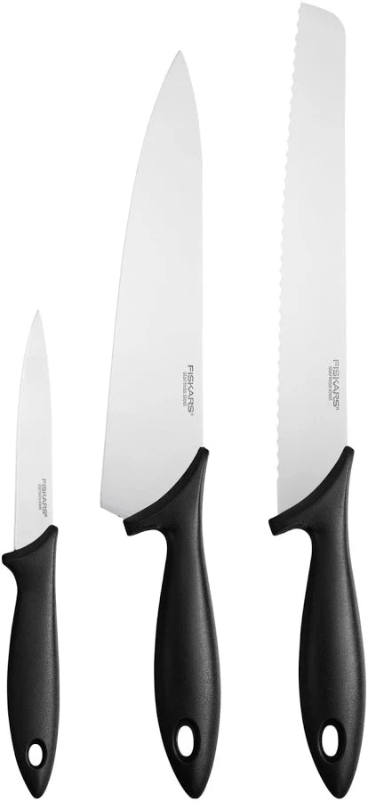 Fiskars Essential knivsæt 3 dele