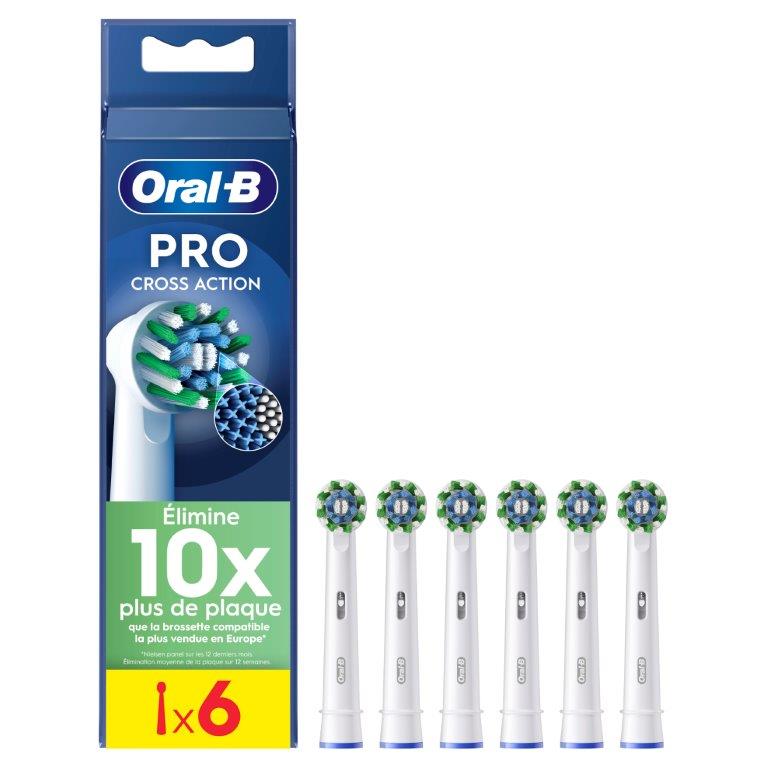 Oral-B – lose Bürsten Cross Action, 6er-Pack