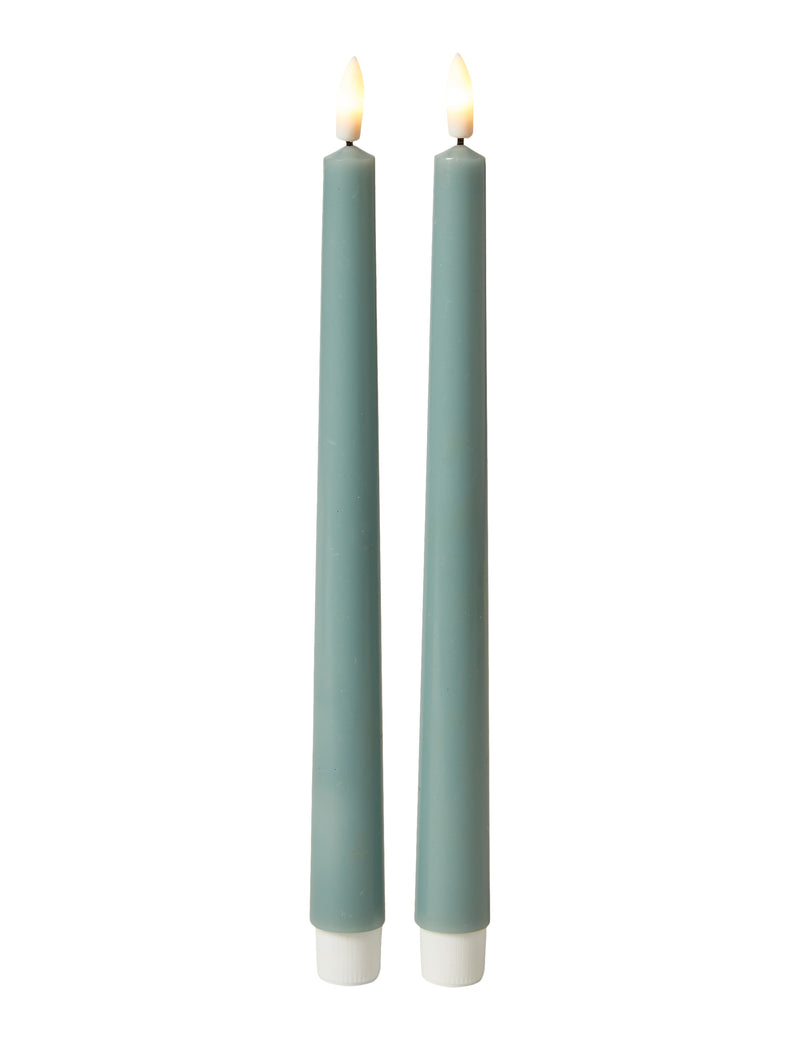 LED stagelys 2 stk. 28 cm - 3D flamme - sea