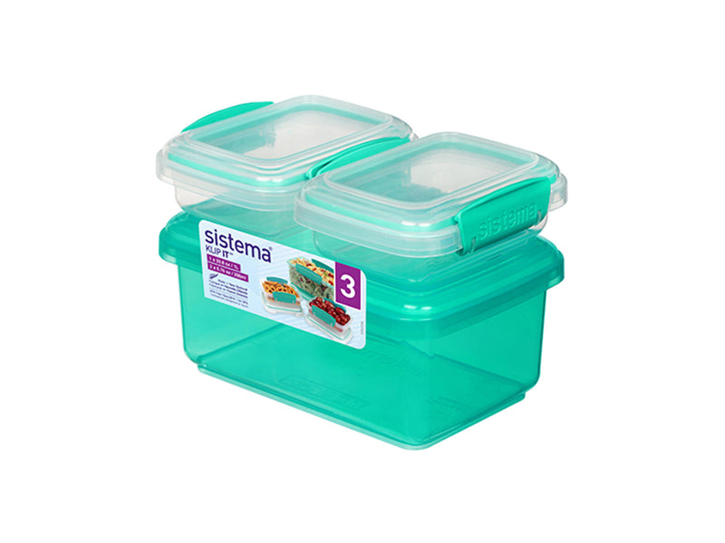 Sistema - Aufbewahrungsbox 3 Stück. 1L &amp; 2 x 200ml.