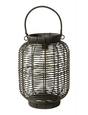 Solar lanterne pære D22x30 cm PVC/metal sort