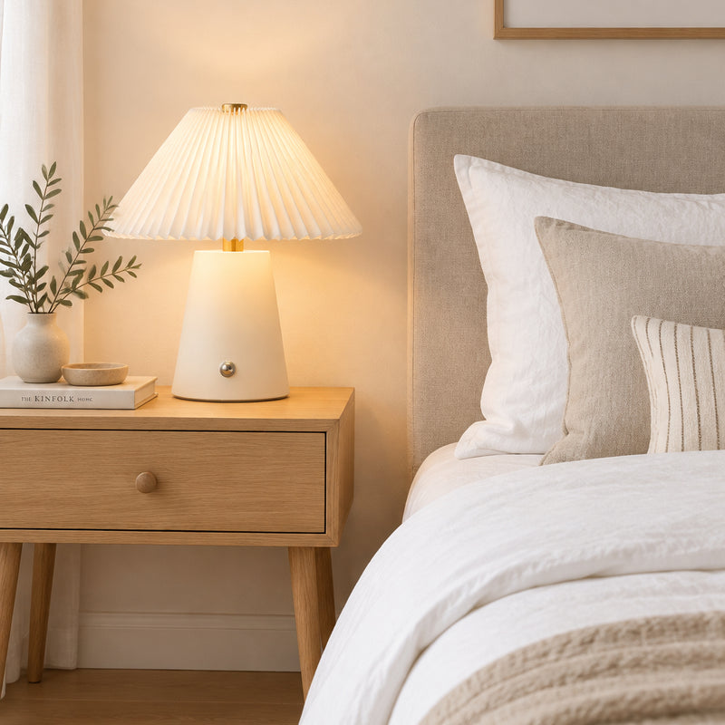LED touch lampe - hvid