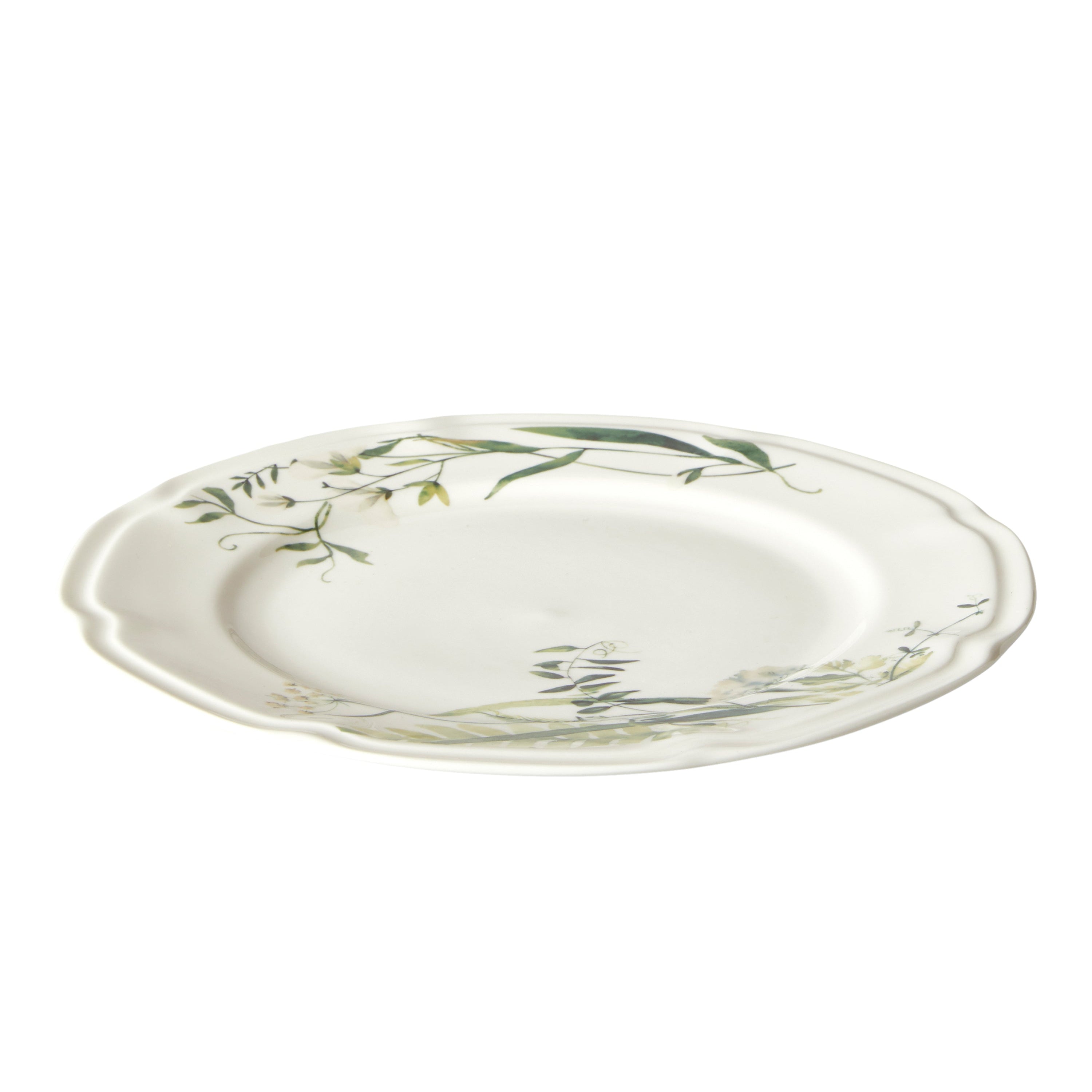 Tallerken Flora Ø26 cm benporcelæn grøn