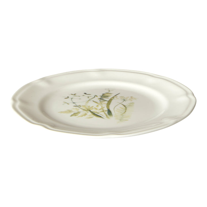 Tallerken Flora Ø20 cm benporcelæn grøn