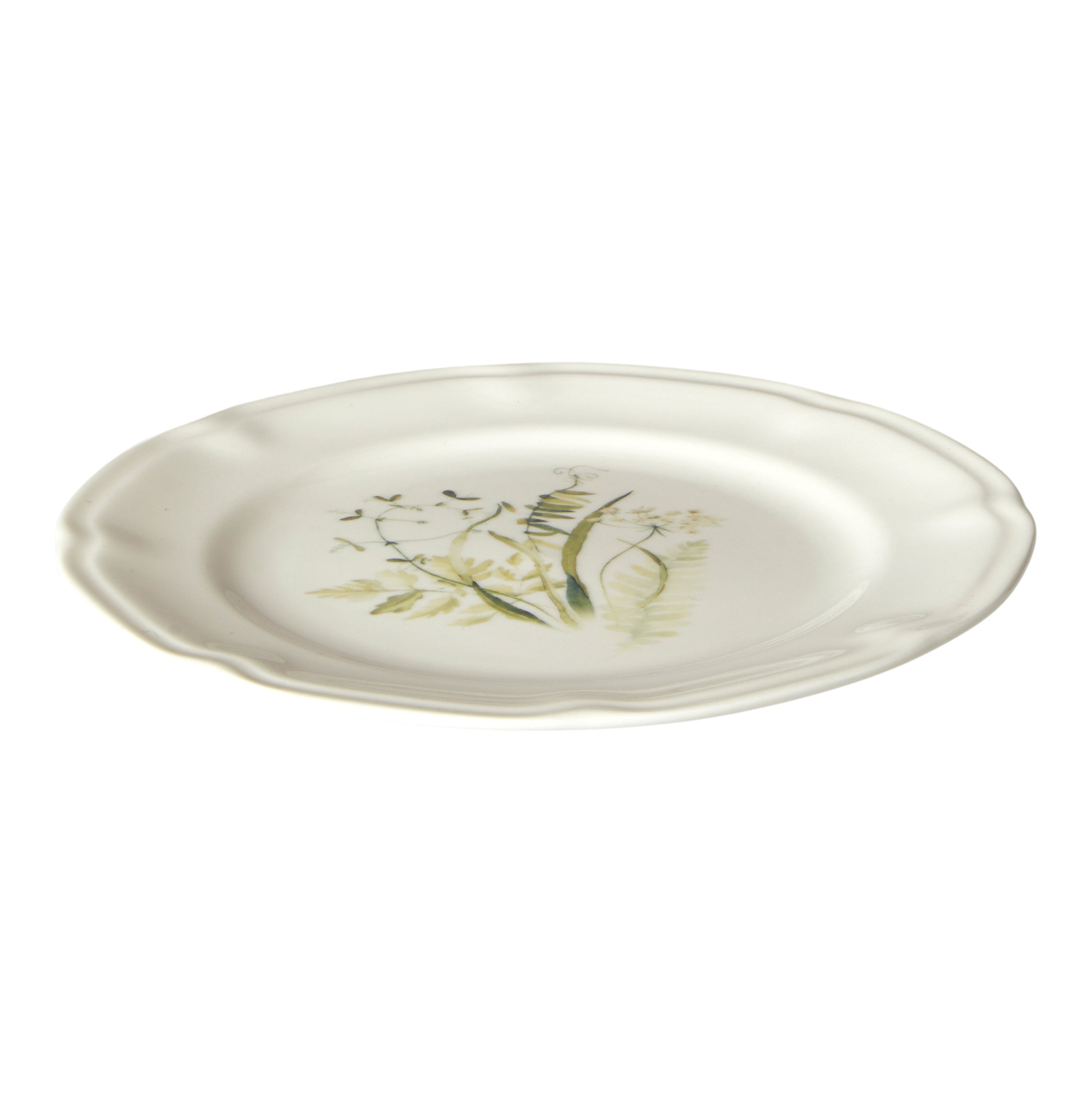 Tallerken Flora Ø20 cm benporcelæn grøn