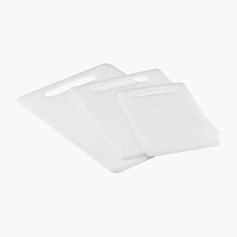 Skærebræt plast 3 stk. - Lille mellem & stor