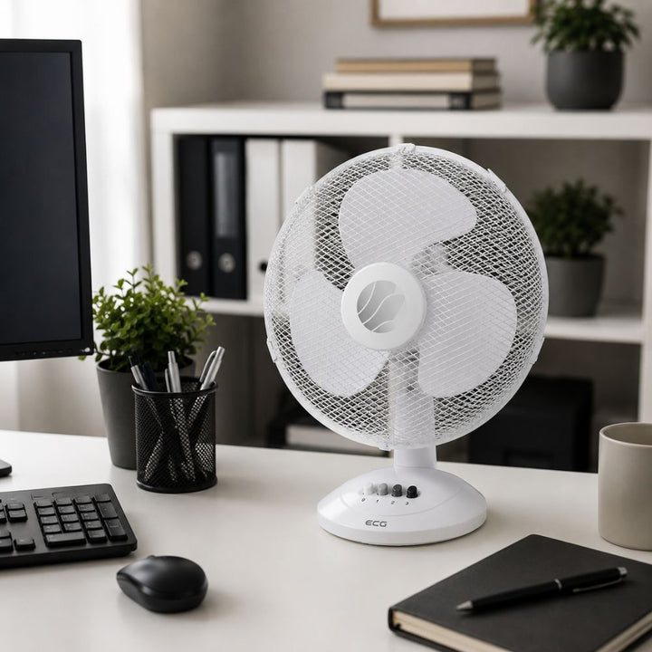 ECG FT 40a Tischventilator Ø40 cm – Weiß