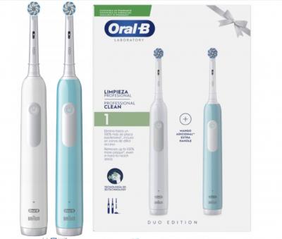 Oral B - Tandbørste Pro 1 duo + 4 løse børster