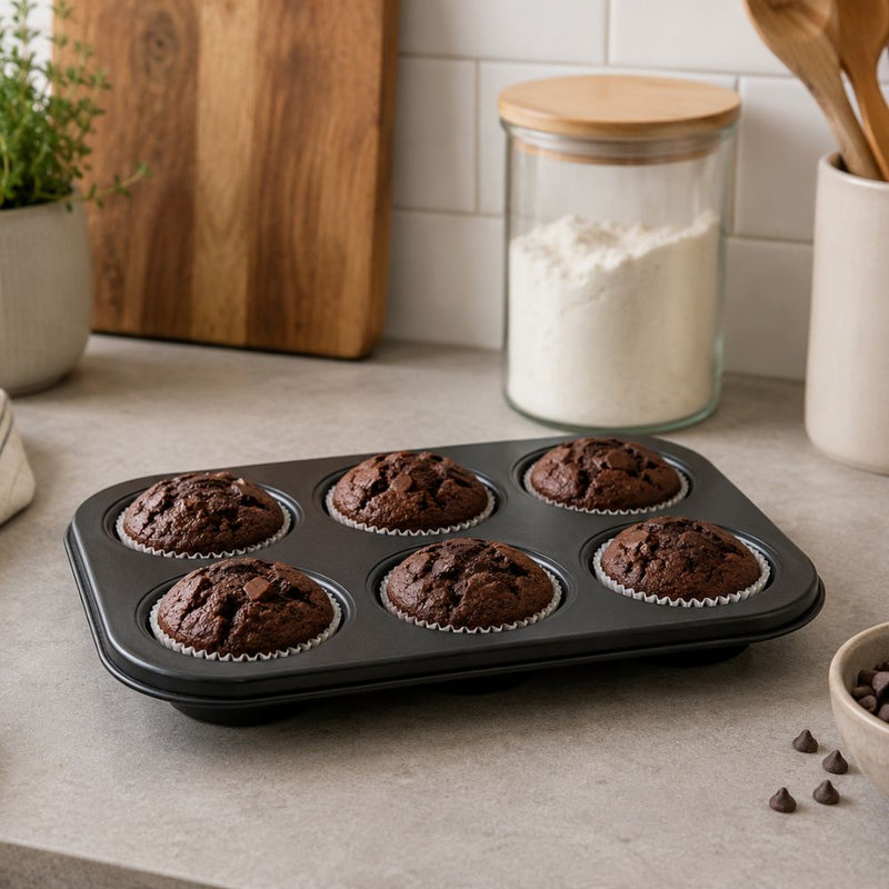 Alpina - Muffinsform 6 hål - non stick-beläggning