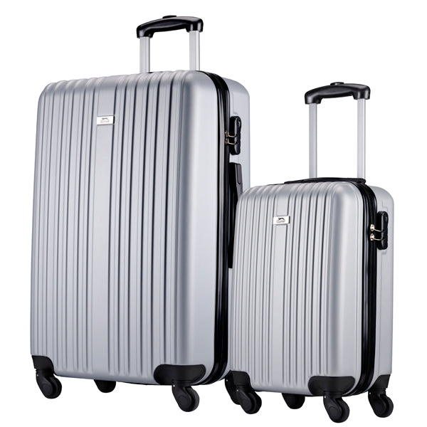 Slazenger - Kuffertsæt med 4 hjul 18+26 tommer - sølv