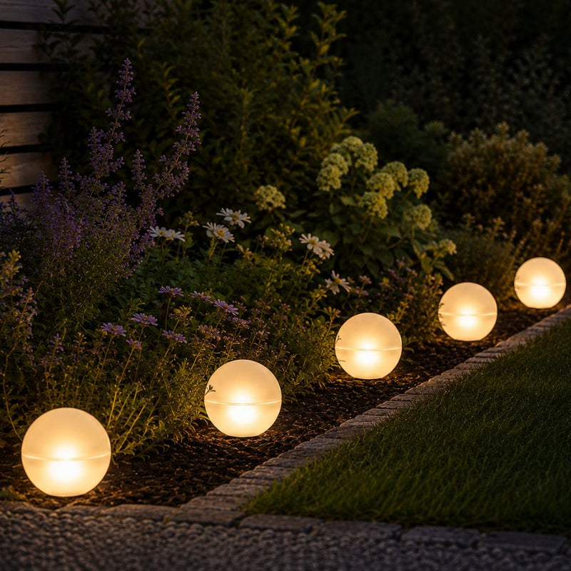 Solar-Lichtkugel-Set 5 Stk. – mit Multicolor-Funktion