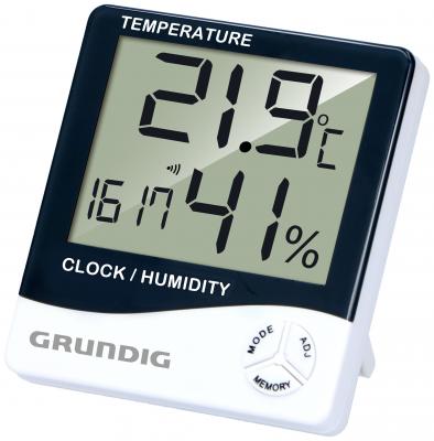 Grundig termometer og hygrometer 9,5x2x10,5 cm