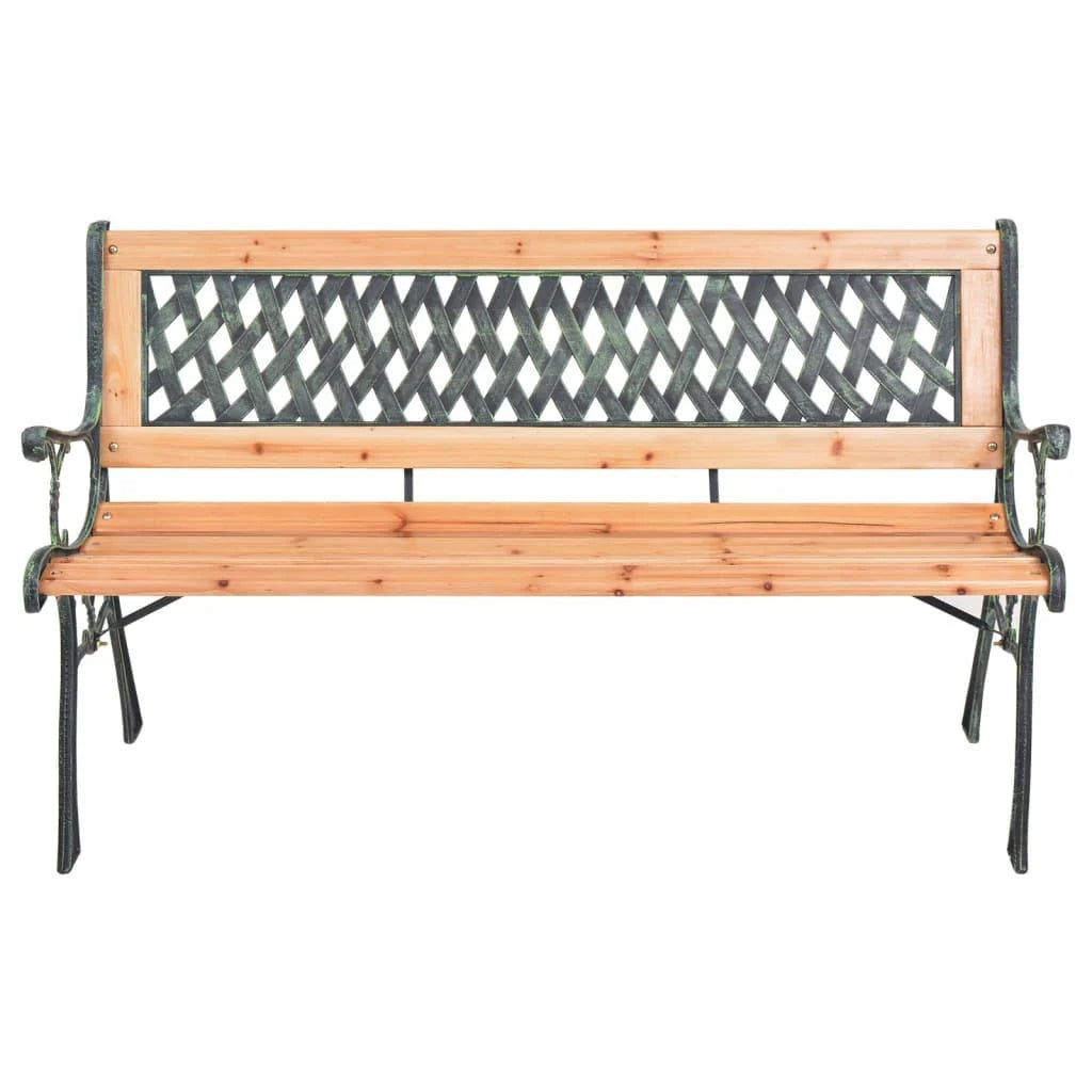 Lifetime Garden - Havebænk i støbejern og massivt grantræ - 116 cm