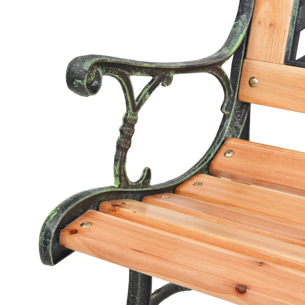 Lifetime Garden - Havebænk i støbejern og massivt grantræ - 116 cm