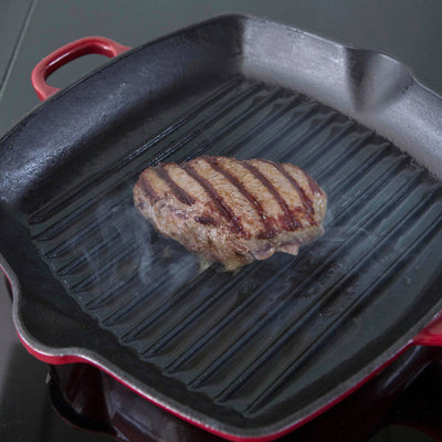 BK Bourgogne grillpande 26 cm støbejern rød