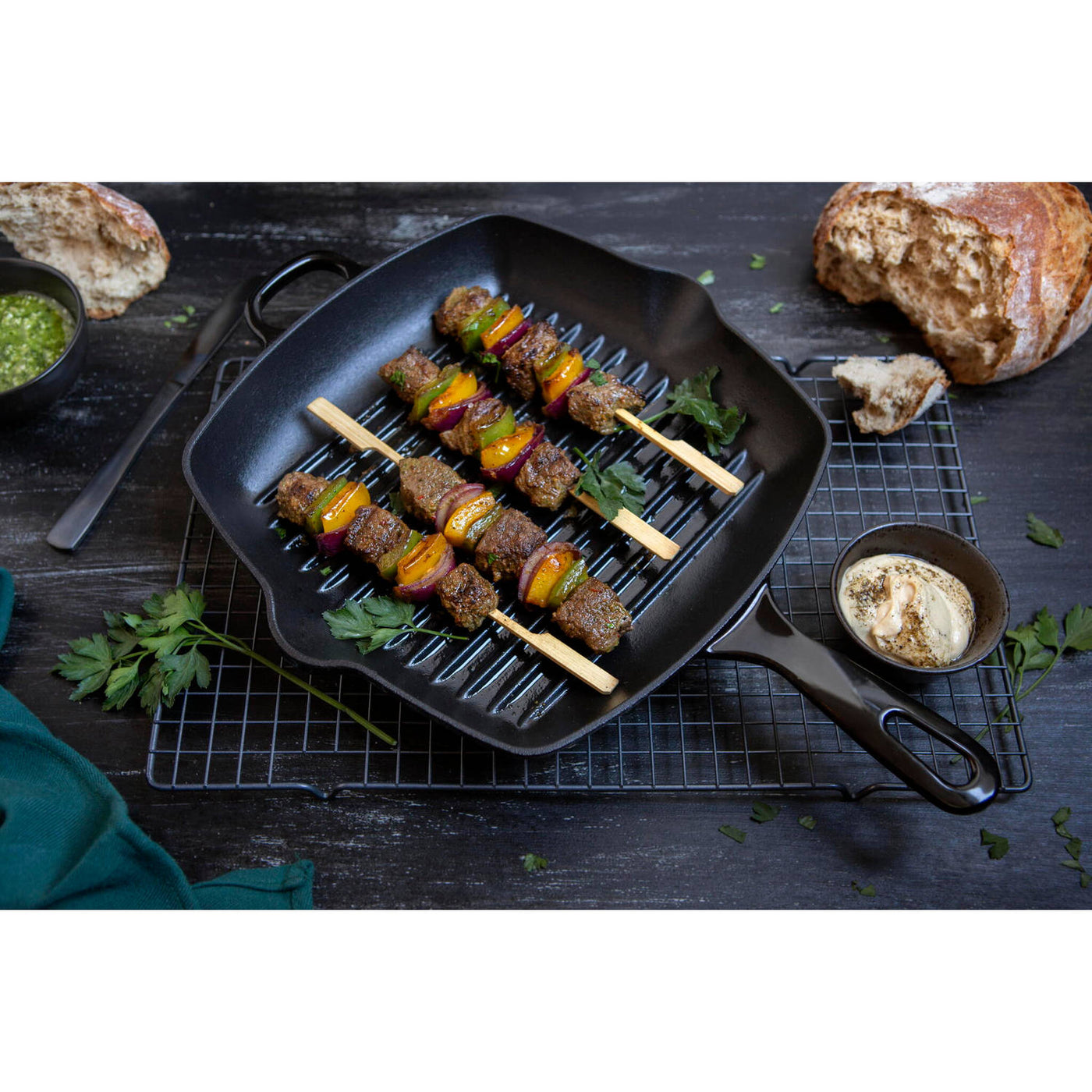 BK Bourgogne grillpande 26 cm støbejern sort