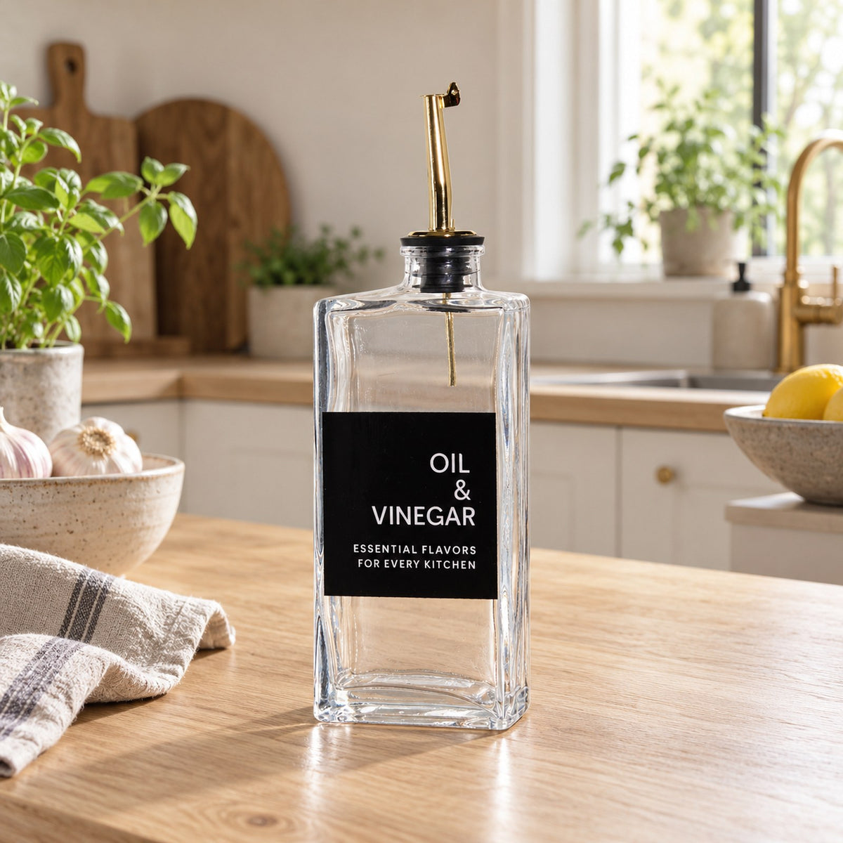 Olie- og eddikeflaske 500 ml i stuen eller køkkenet