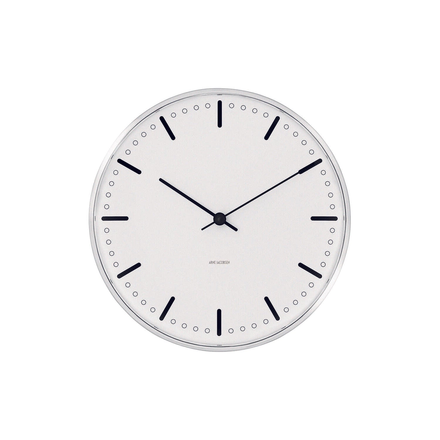 Arne Jacobsen - City Hall Vægur Ø16.5 cm hvid/sort