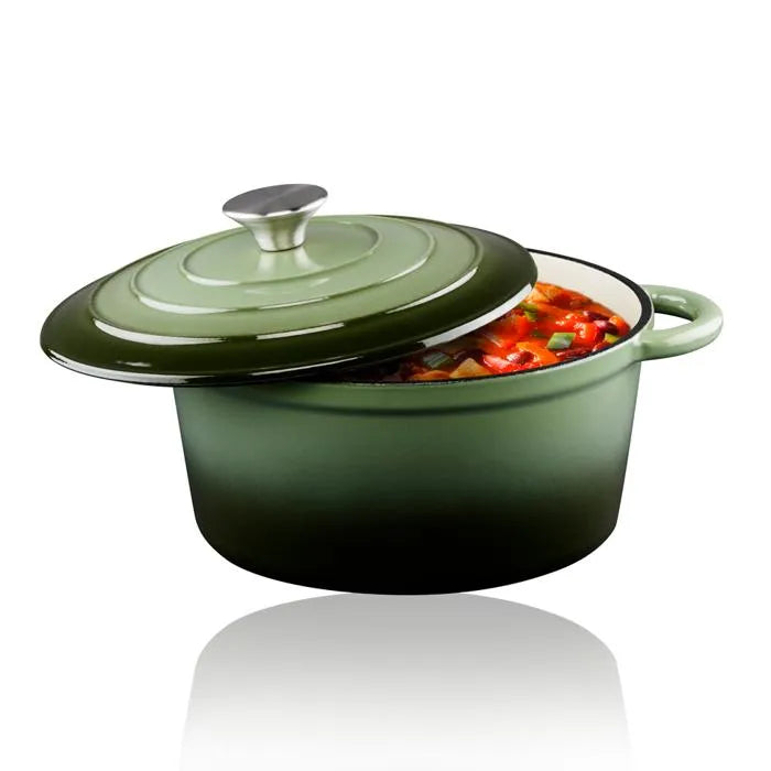 Gusseisentopf 24 cm - grün