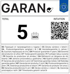 GARAN – Tefal Intuition: 5 års producentgaranti