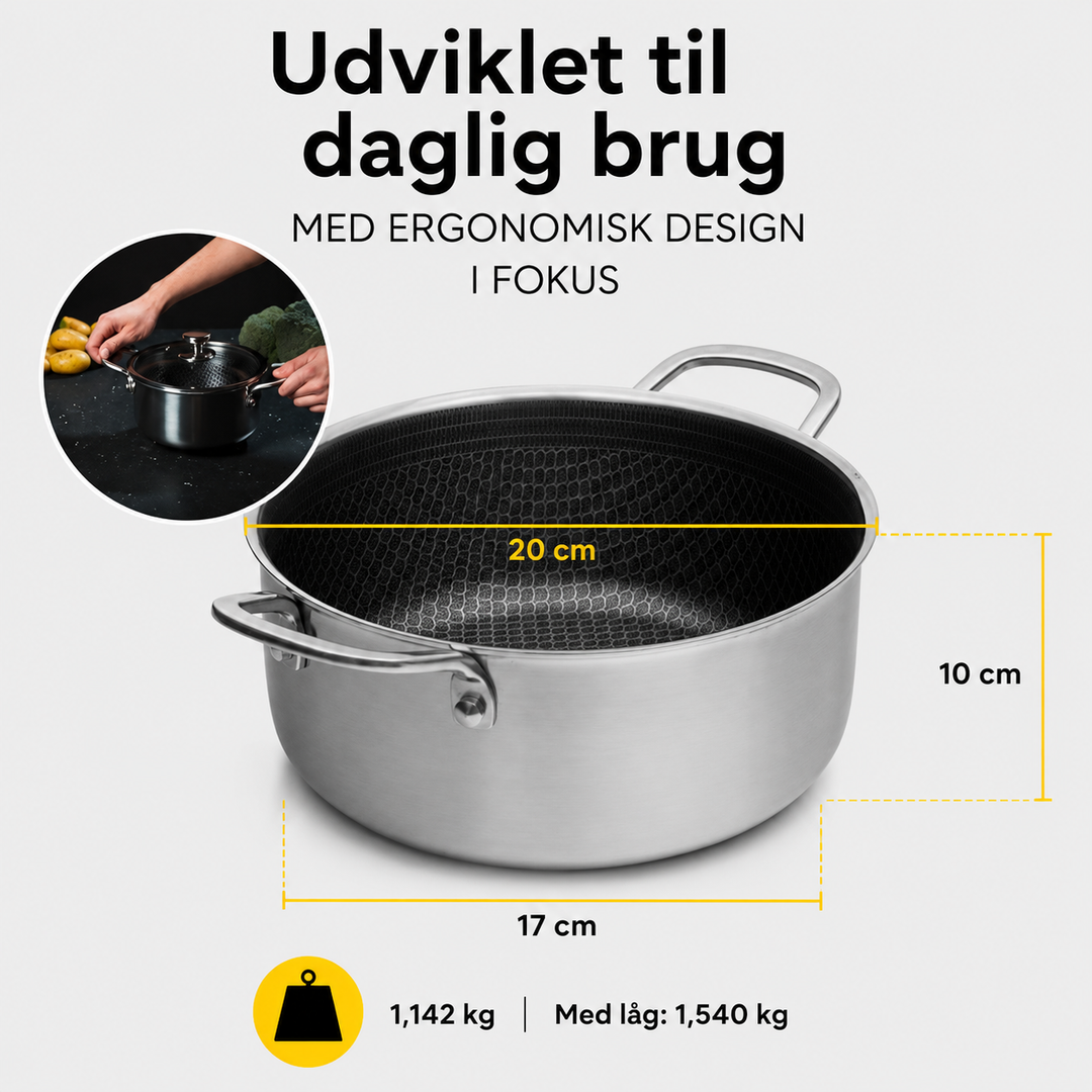 Miso - Hybrid grydesæt 1,6, 3 & 5 L Inkl. låg