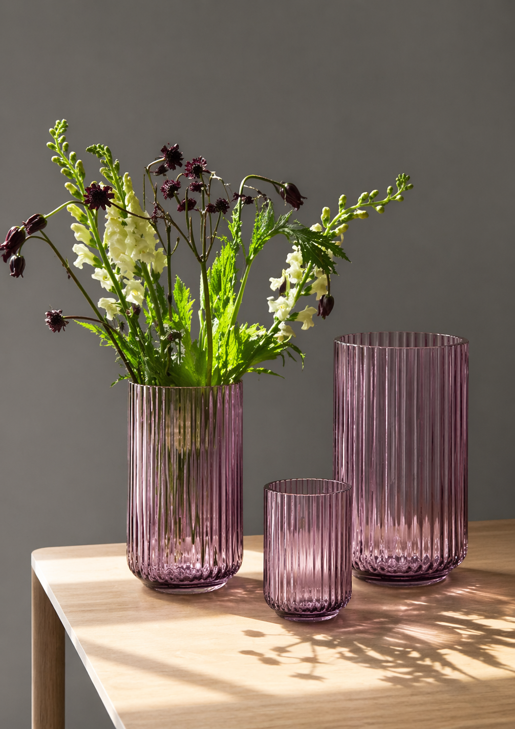 Lyngby - Vase 15 cm - Lilla Glas