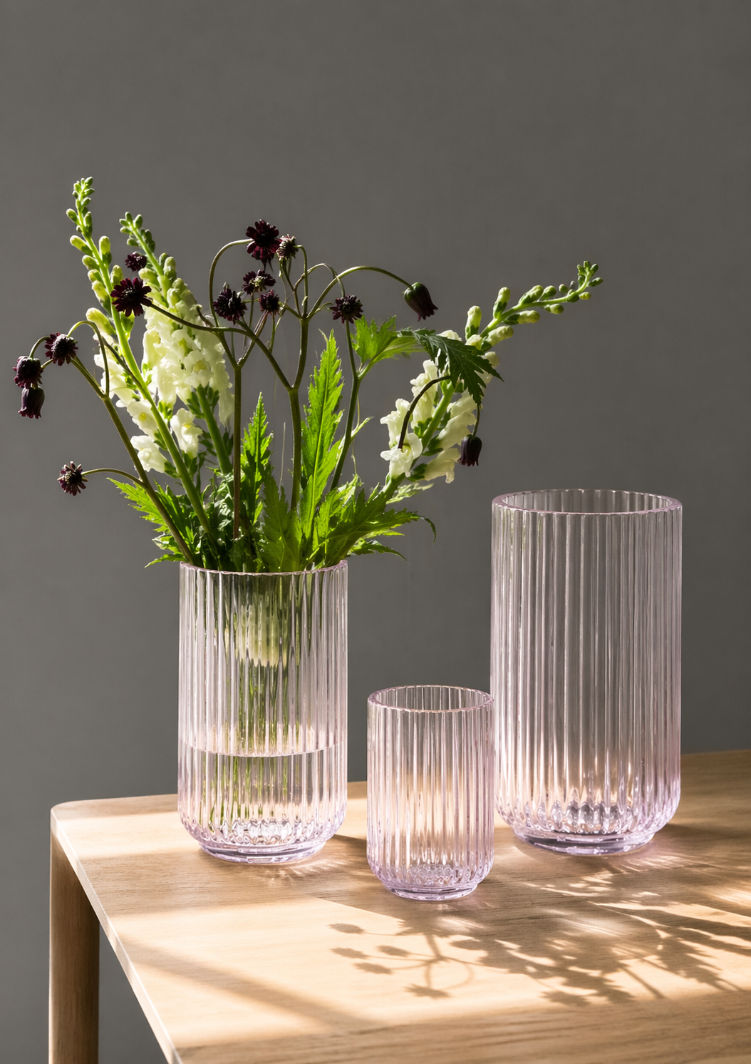 Lyngby - Vase 15 cm - Pink Glas
