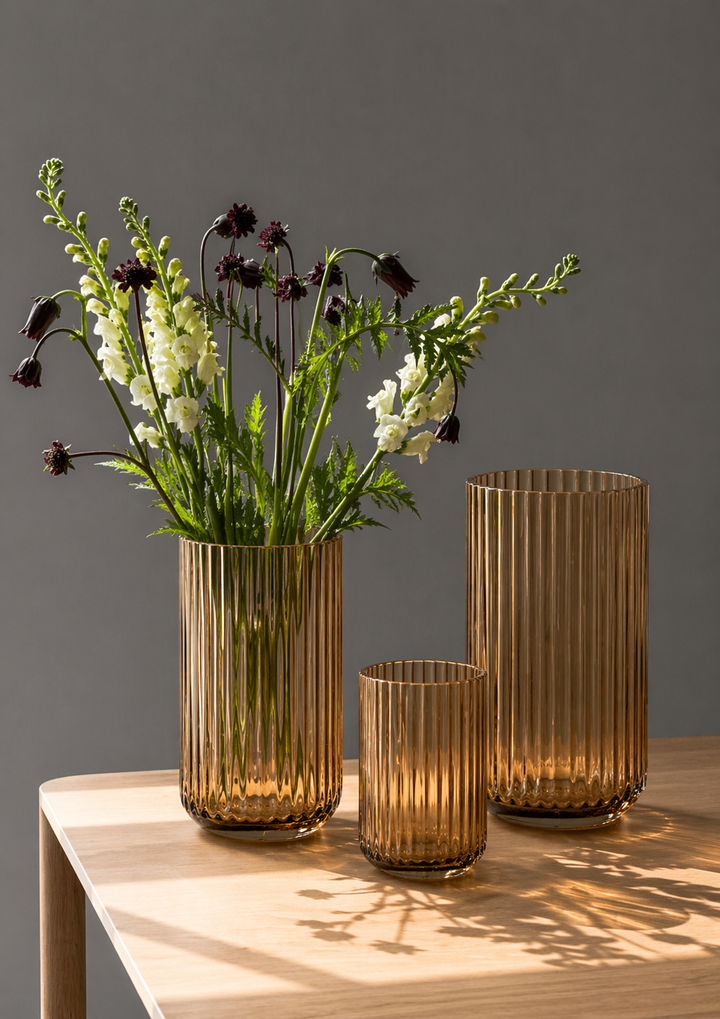Lyngby - Vase 15 cm - Amber