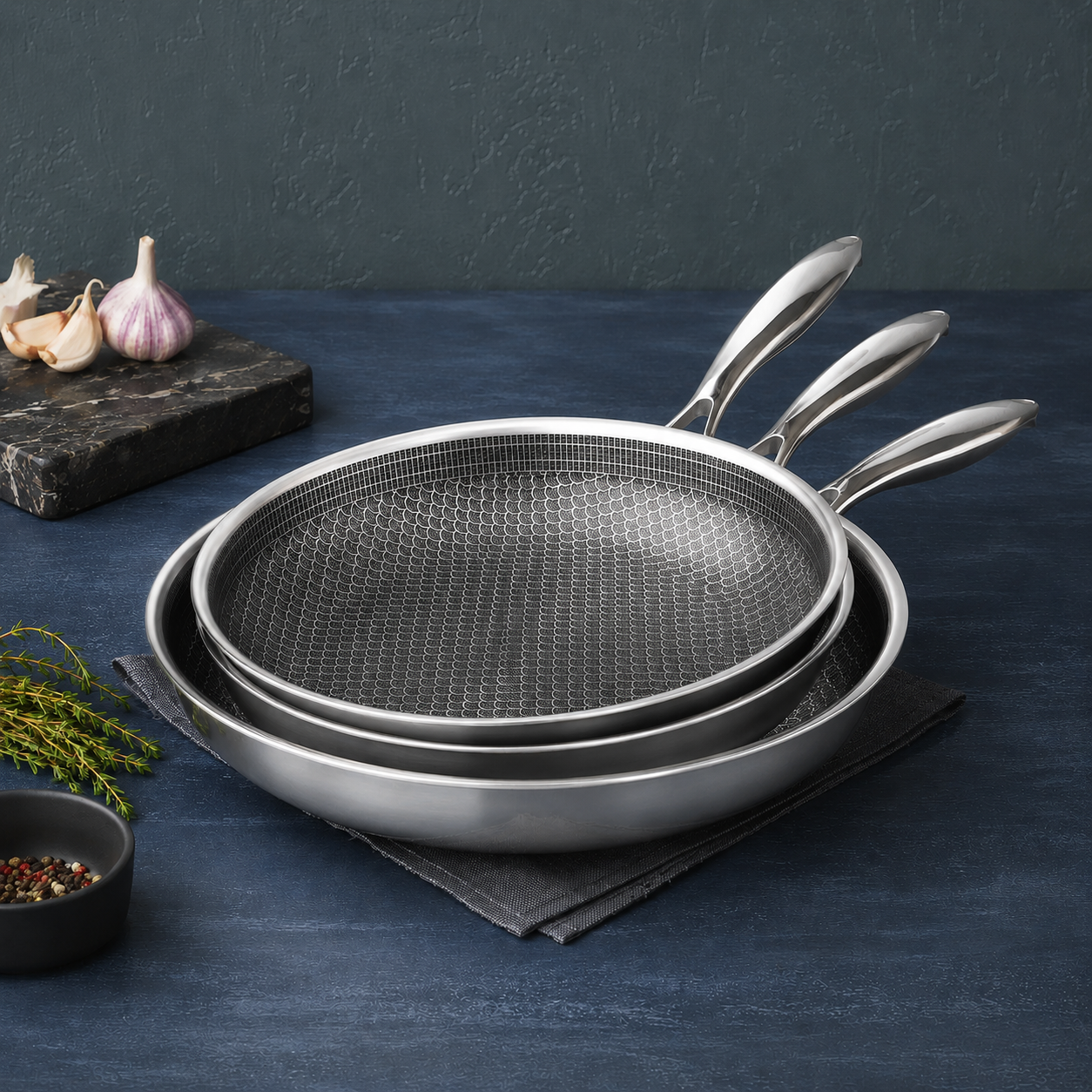 Miso - Hybrid stegepandesæt 26, 28 & 30 cm