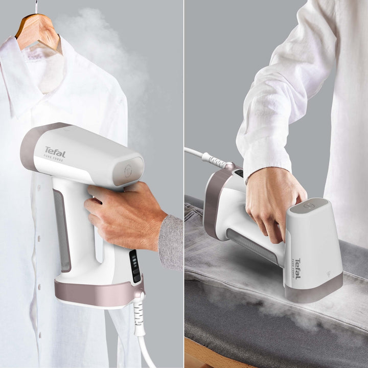 Tefal tøjdamper Pure Force 2-i-1 White & Pink