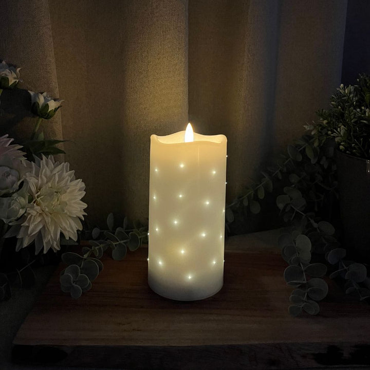 LED bloklys twinkle - sæt med 2 stk.