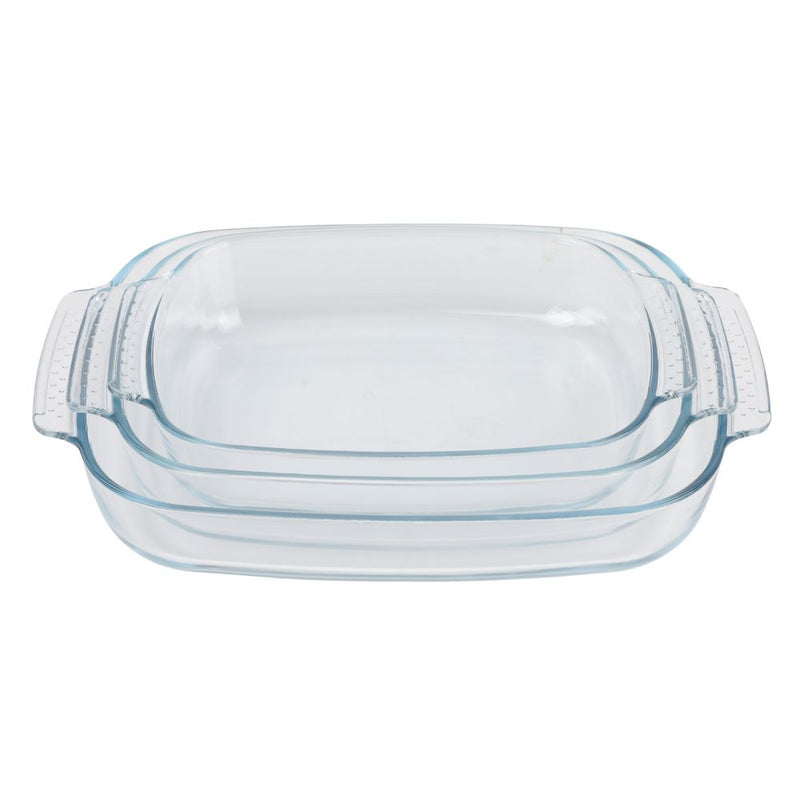 Conzept - Ofenfestes Glasgeschirr-Set, 3-teilig. 