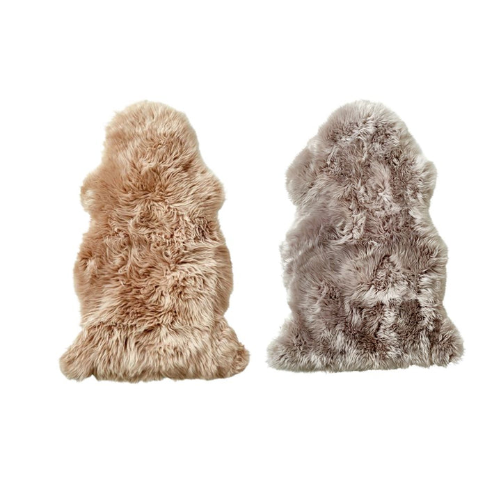 Lammskinn - Nya Zeeland 90 x 60 cm - Grå/beige mix