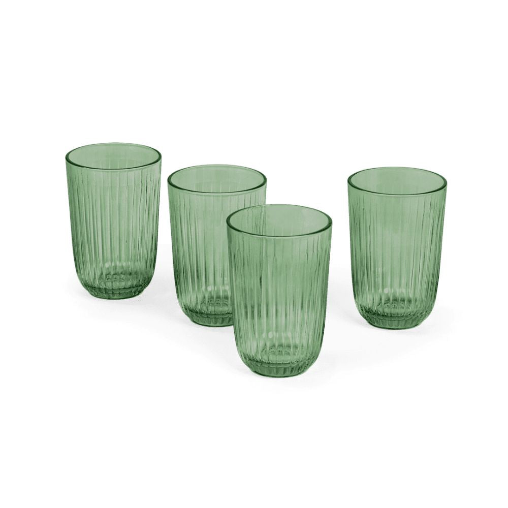 Kähler Hammershøi - Vandglas 37 cl grøn 4 stk.