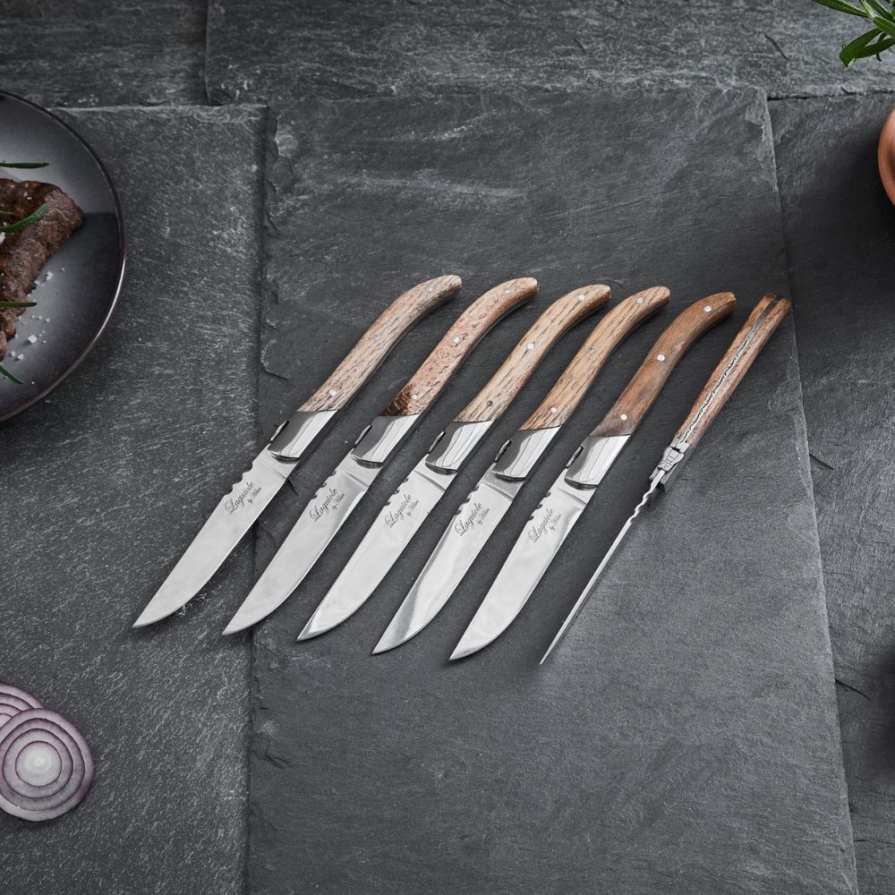 Laguiole by Haws steakknive 6 stk. egetræ