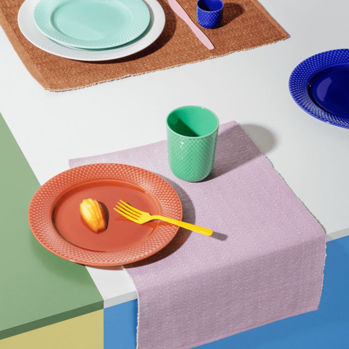 Lyngby porcelæn - Herringbone Dækkeserviet 43x30 cm lilla