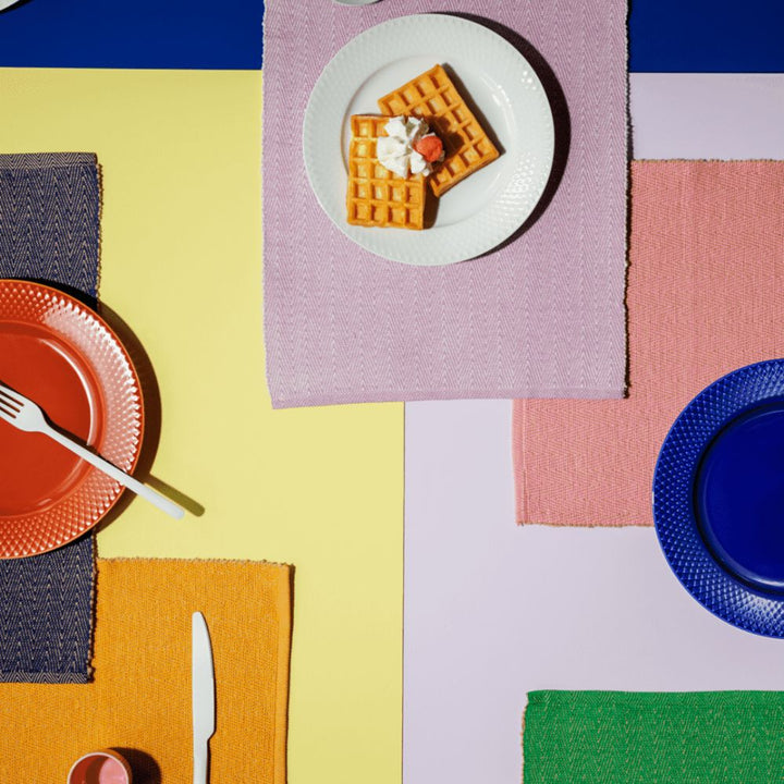 Lyngby porcelæn - Herringbone Dækkeserviet 43x30 cm lilla