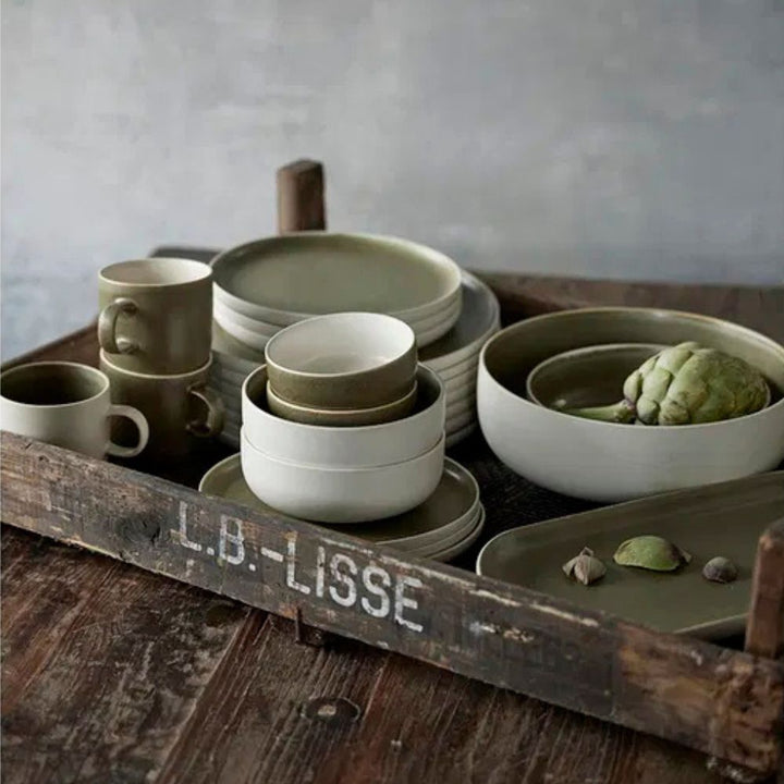 Studio Round - Krus North 33 cl Matte white/Matte moss