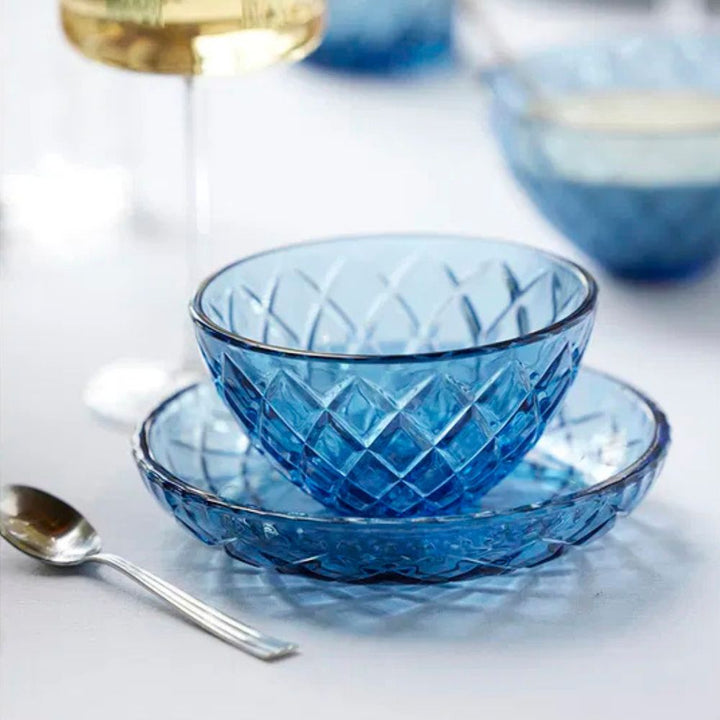 Lyngby - Glass Sorrento Skål Dia 12 cm 4 st. Blå