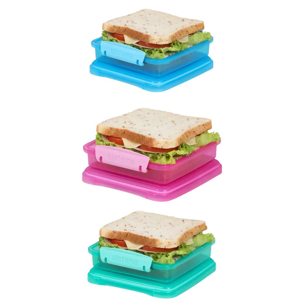 Sistema - Madkasse Sandwich box 450 ml. ass. farver