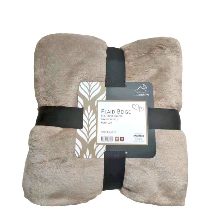 Plaid beige Str. 130 x 150 cm.