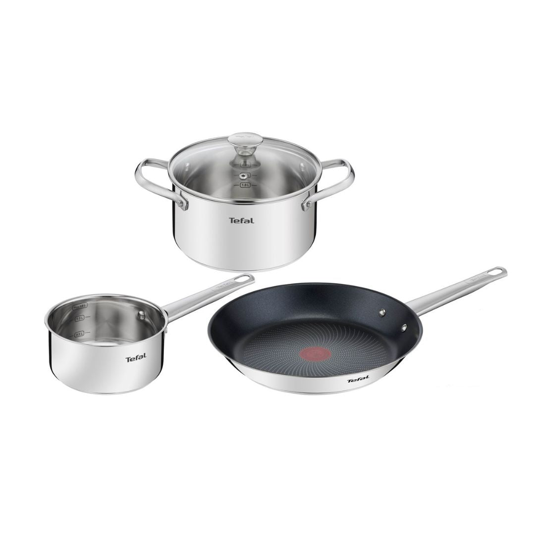 Tefal - Cook eat Gryde/ Pandesæt med 4 dele i rustfrit stål