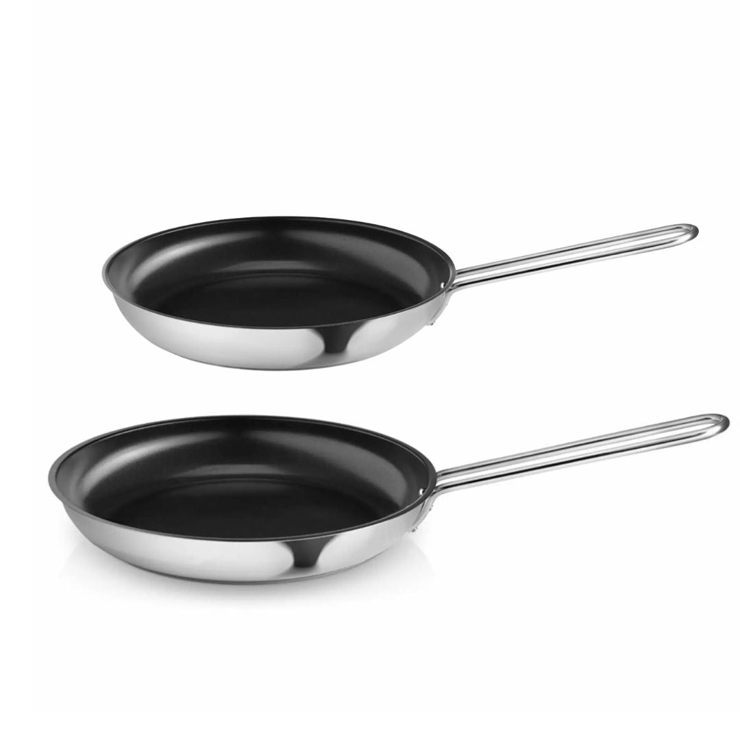 Eva Trio - Slip-Let Stegepande rustfrit stål - 20 + 28 cm